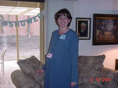 Terri at the shower